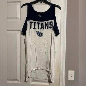 TN TITANS HI/LOW COLD SHOULDER XL TOP